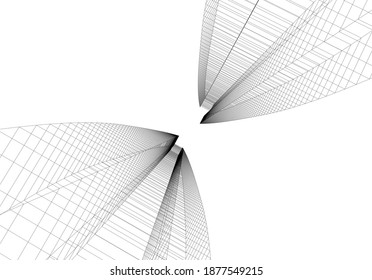 Descripción de la arquitectura vector 3d ilustración