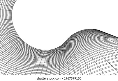 abstrakte Architektur, Vektorgrafik 3D