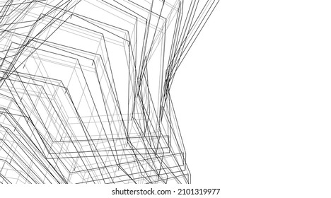 Descripción de la arquitectura vector 3d ilustración