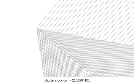 abstrakte Architektur, Vektorgrafik 3D 
