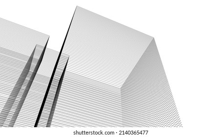 abstrakte Architektur, Vektorgrafik 3D