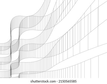 abstract architecture vector 3d illustration