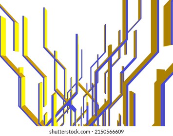 abstrakte Architektur, Vektorgrafik 3D