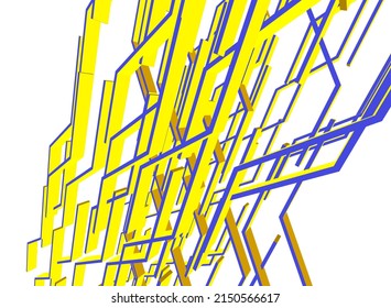 abstract architecture vector 3d illustration