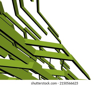 abstract architecture vector 3d illustration