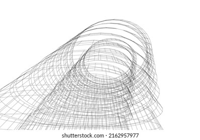 Descripción de la arquitectura vector 3d ilustración