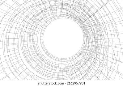 Abstract architecture vector 3d illustration