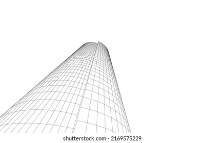 Abstrakte Architektur, Vektorgrafik 3D
