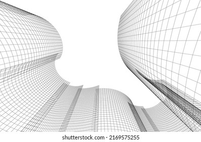 Descripción de la arquitectura vector 3d ilustración