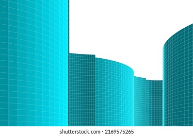 Abstract architecture vector 3d illustration