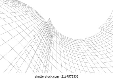 Abstract architecture vector 3d illustration