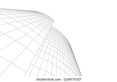 Abstrakte Architektur, Vektorgrafik 3D