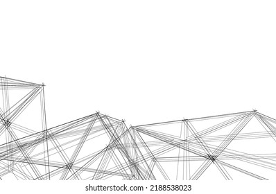 abstract architecture vector 3d illustration