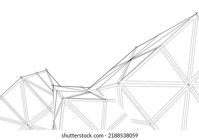 abstract architecture vector 3d illustration