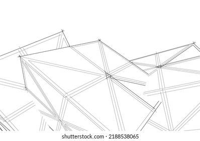 ilustración 3d del vector de arquitectura abstracta