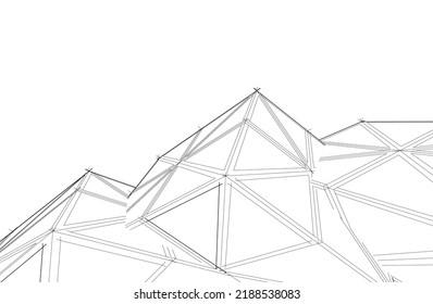 abstract architecture vector 3d illustration