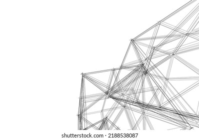 abstrakte Architektur, Vektorgrafik 3D