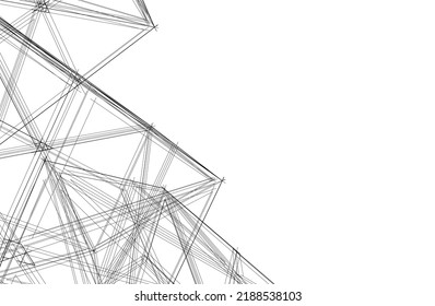 abstrakte Architektur, Vektorgrafik 3D