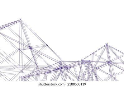 abstract architecture vector 3d illustration