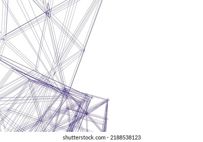 abstrakte Architektur, Vektorgrafik 3D
