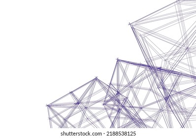 abstract architecture vector 3d illustration