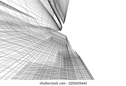Descripción de la arquitectura vector 3d ilustración