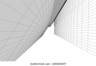 Descripción de la arquitectura vector 3d ilustración