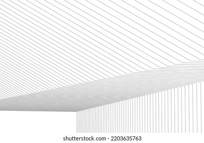 Abstract architecture vector 3d illustration