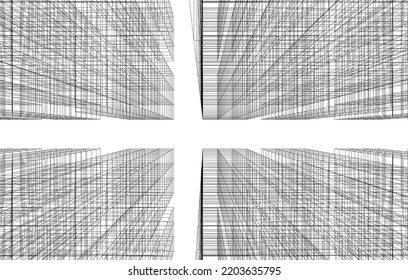 Descripción de la arquitectura vector 3d ilustración
