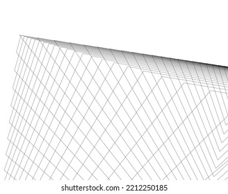 abstract architecture vector 3d illustration