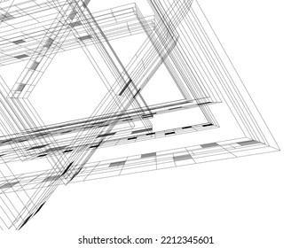 Descripción de la arquitectura vector 3d ilustración