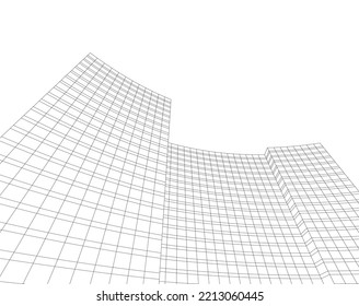 Abstract architecture vector 3d illustration