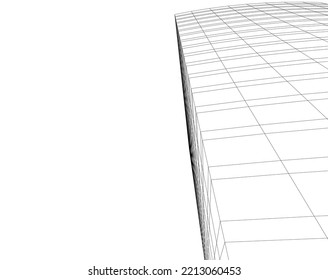 Abstract architecture vector 3d illustration