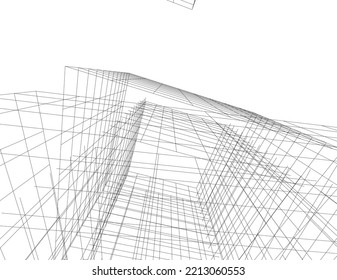 Abstrakte Architektur, Vektorgrafik 3D