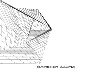 Descripción de la arquitectura vector 3d ilustración