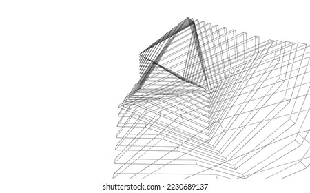 Descripción de la arquitectura vector 3d ilustración