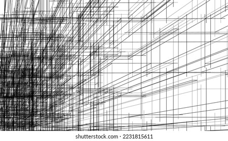 Abstract architecture vector 3d illustration