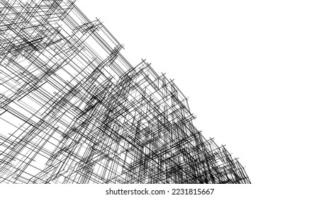 Descripción de la arquitectura vector 3d ilustración