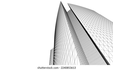 Descripción de la arquitectura vector 3d ilustración 