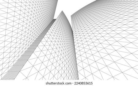 Descripción de la arquitectura vector 3d ilustración 