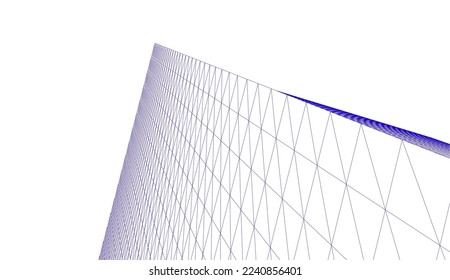 Abstract architecture vector 3d illustration