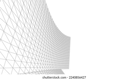 Descripción de la arquitectura vector 3d ilustración