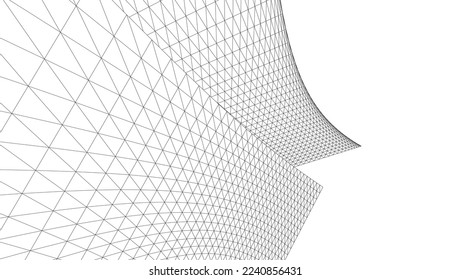 Abstract architecture vector 3d illustration