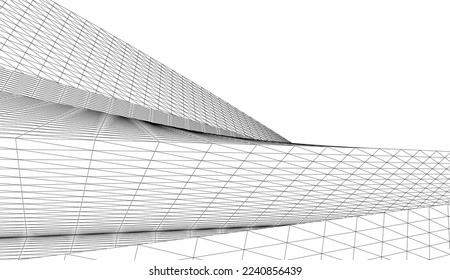 Descripción de la arquitectura vector 3d ilustración