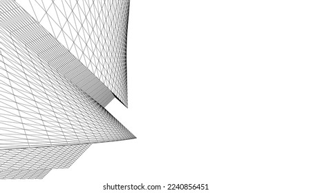 Descripción de la arquitectura vector 3d ilustración