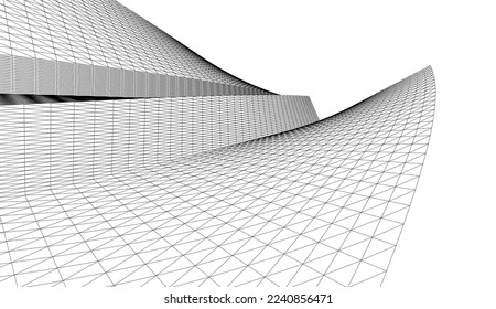 Abstrakte Architektur, Vektorgrafik 3D