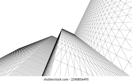 Descripción de la arquitectura vector 3d ilustración