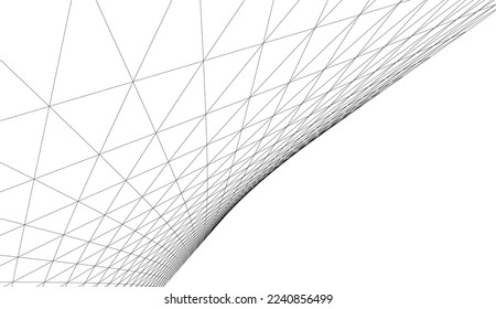 Abstract architecture vector 3d illustration