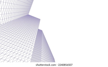 Abstract architecture vector 3d illustration