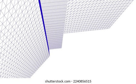 Abstract architecture vector 3d illustration